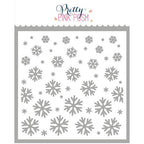 Pretty Pink Posh Layered Cascading Snowflakes Stencil