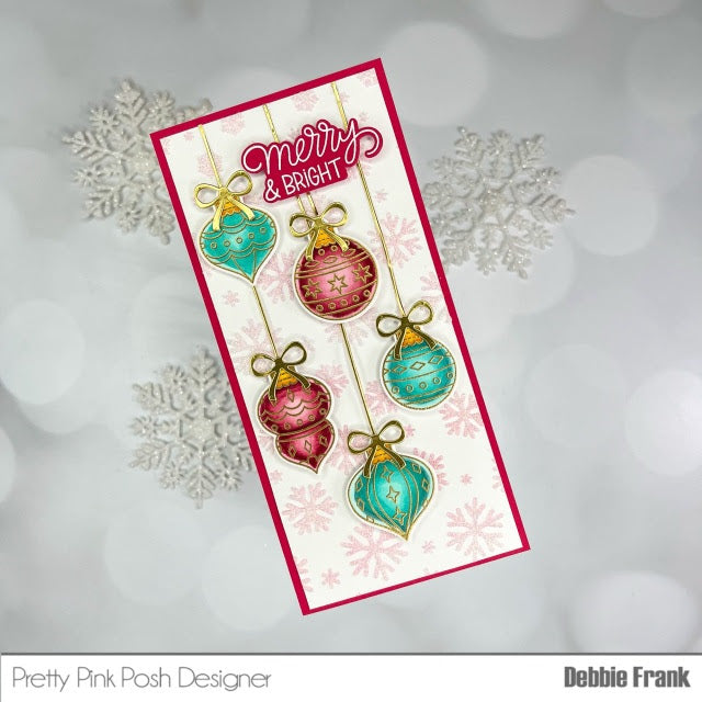 Pretty Pink Posh Layered Cascading Snowflakes Stencil ornaments
