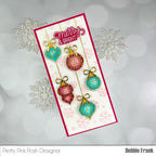 Pretty Pink Posh Layered Cascading Snowflakes Stencil ornaments