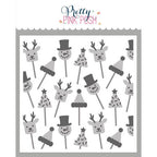 Pretty Pink Posh Layered Christmas Cake Pops Stencils