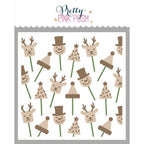 Pretty Pink Posh Layered Christmas Cake Pops Stencils colored