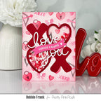 Pretty Pink Posh Layered Cupid Items Stencils shaker