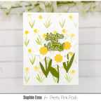 Pretty Pink Posh Layered Daffodils Stencils you're the best