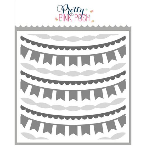 Pretty Pink Posh Layered Garlands Stencils