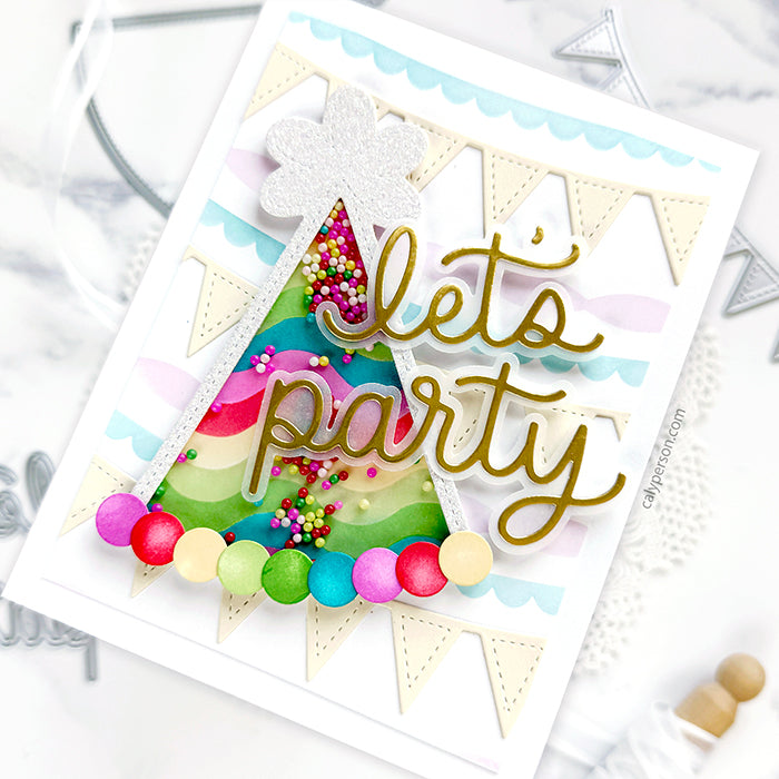 Pretty Pink Posh Layered Garlands Stencils flags | color-code:ALT01