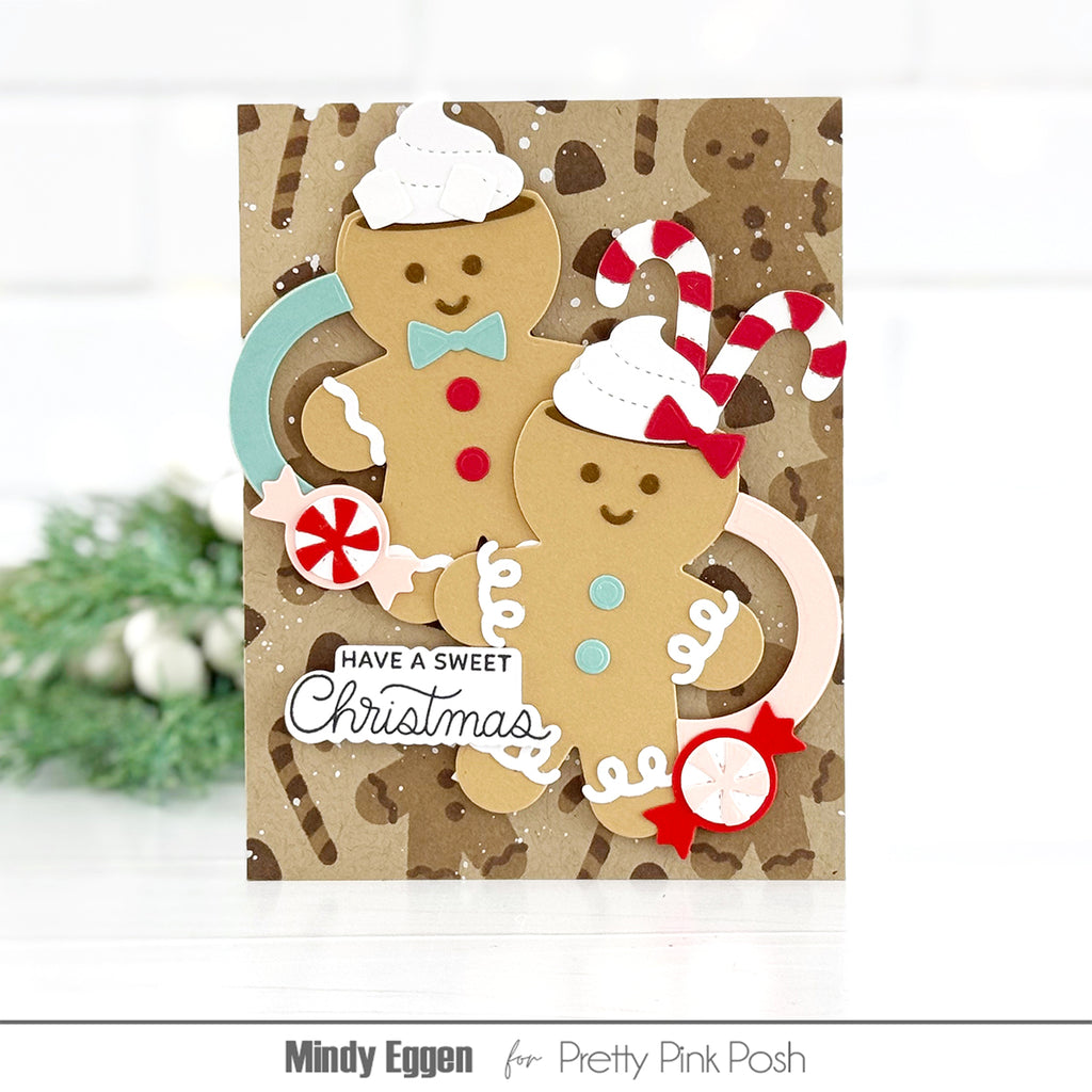Pretty Pink Posh Layered Gingerbread Stencils candy canes