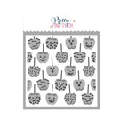 Pretty Pink Posh Layered Halloween Candy Apples Stencils
