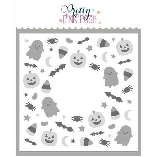 Pretty Pink Posh Layered Halloween Wreath Stencils