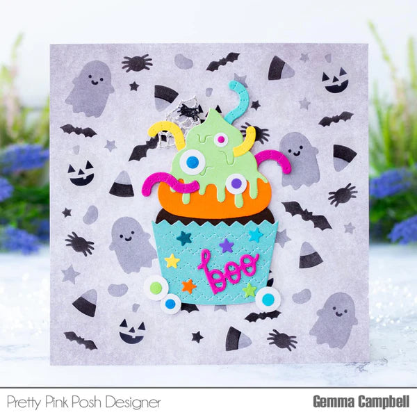 Pretty Pink Posh Layered Halloween Wreath Stencils