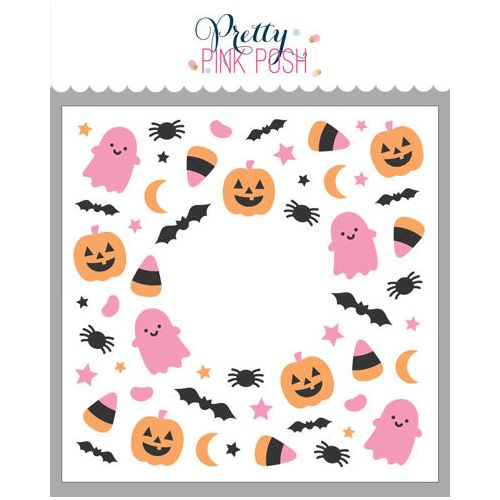 Pretty Pink Posh Layered Halloween Wreath Stencils