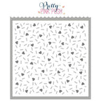 Pretty Pink Posh Layered Heart Sprinkles Stencils