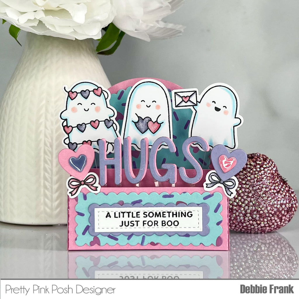 Pretty Pink Posh Layered Heart Sprinkles Stencils hugs