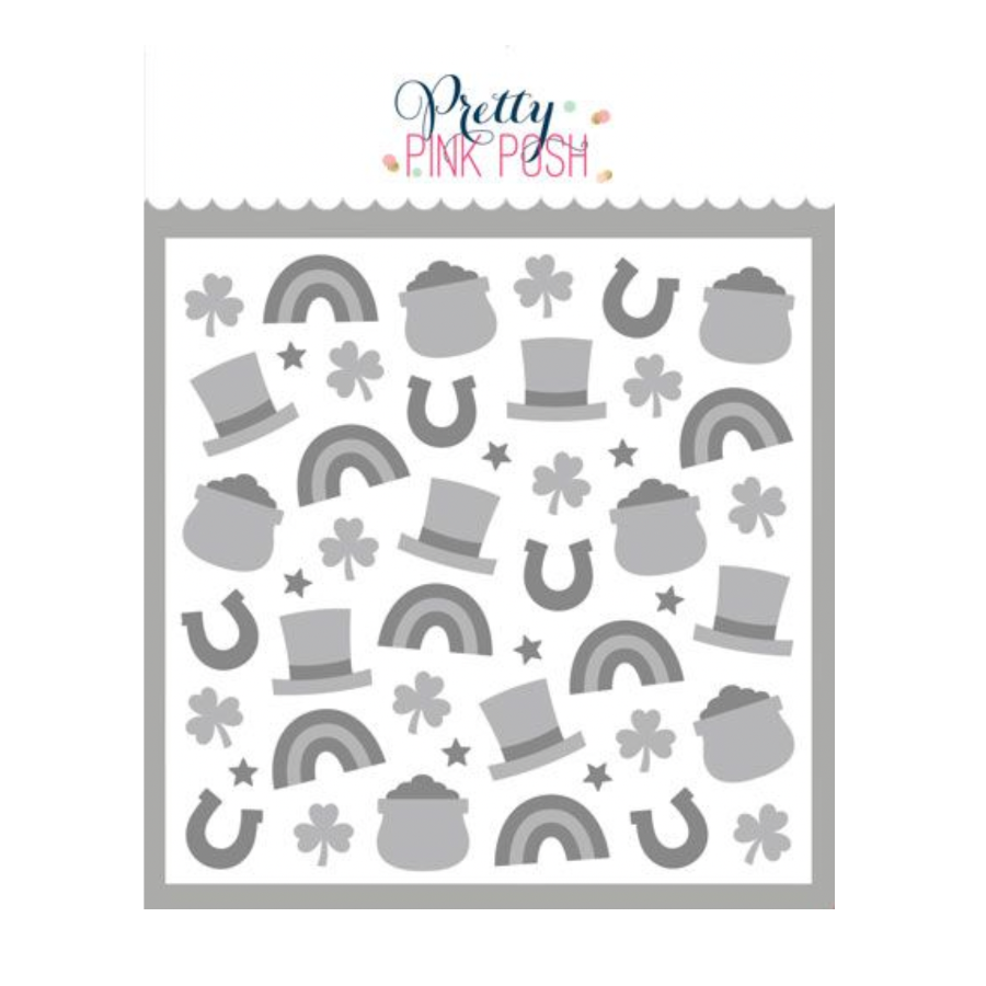 Pretty Pink Posh Layered Lucky Items Stencils