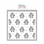 Pretty Pink Posh Layered Penguins Stencils