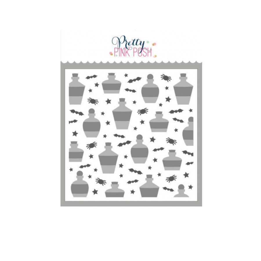 Pretty Pink Posh Layered Potions Stencils