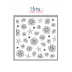 Pretty Pink Posh Layered Seashells Stencils