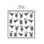 Pretty Pink Posh Layered Summer Drinks Stencils