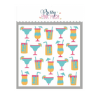 Pretty Pink Posh Layered Summer Drinks Stencils layering guide
