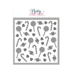 Pretty Pink Posh Layered Sweet Candies Stencils