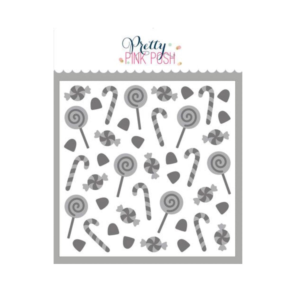 Pretty Pink Posh Layered Sweet Candies Stencils