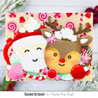 Pretty Pink Posh Layered Sweet Candies Stencils santa mug card