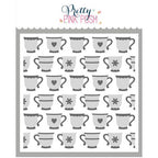 Pretty Pink Posh Layered Teacups Stencils