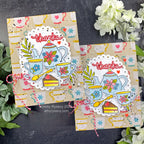 Pretty Pink Posh Layered Teacups Stencils flowers | color-code:ALT01