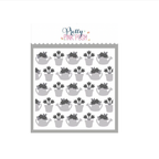 Pretty Pink Posh Layered Watering Can Floral Stencils