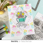 Pretty Pink Posh Layered Watering Can Floral Stencils pretty flowers