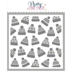 Pretty Pink Posh Layered Winter Hats Stencils