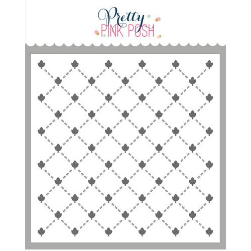 Pretty Pink Posh Leaf Lattice Layered Stencils