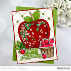 Pretty Pink Posh Leaf Lattice Layered Stencils happy autumn