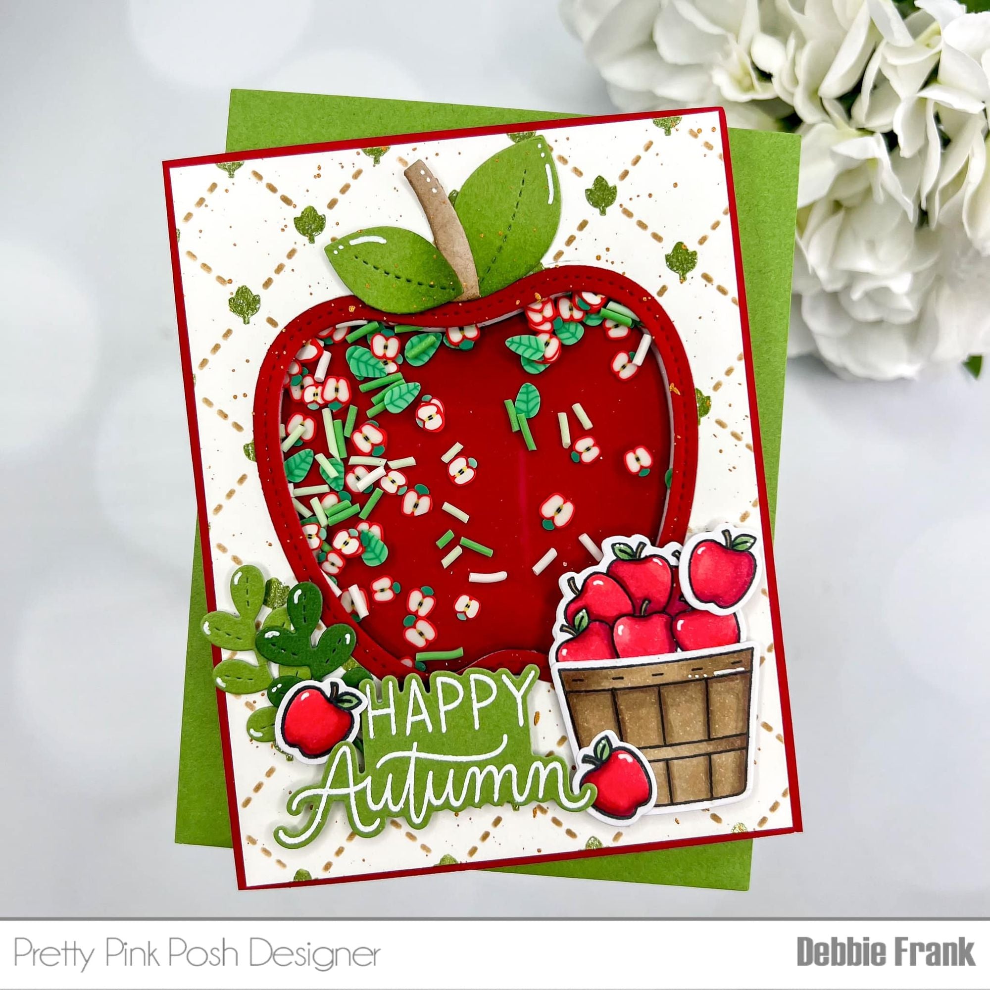 Pretty Pink Posh Leaf Lattice Layered Stencils happy autumn