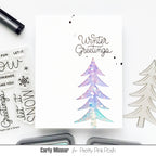 Pretty Pink Posh Let It Snow Clear Stamp and Die Set tree