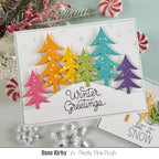 Pretty Pink Posh Let It Snow Clear Stamps rainbow