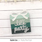 Pretty Pink Posh Let's Party Shadow Dies silver bow