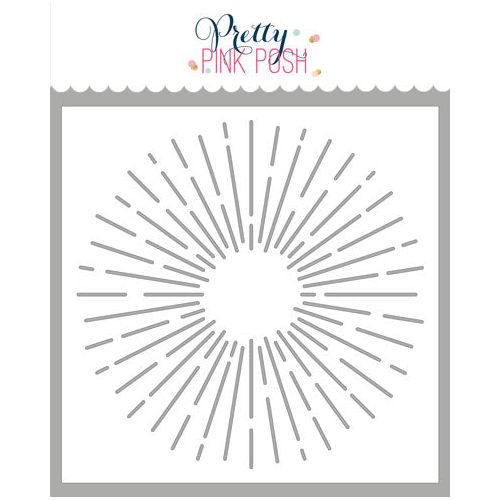 Pretty Pink Posh Line Burst Stencil