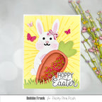 Pretty Pink Posh Line Burst Stencil happy easter