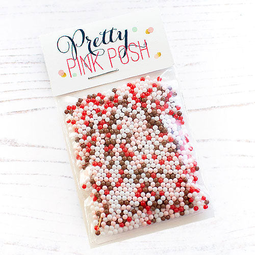Pretty Pink Posh Love Glass Shaker Beads