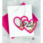 Pretty Pink Posh Love Script Dies pink hearts | color-code:ALT02