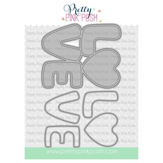 Pretty Pink Posh Love Word Shaker Dies