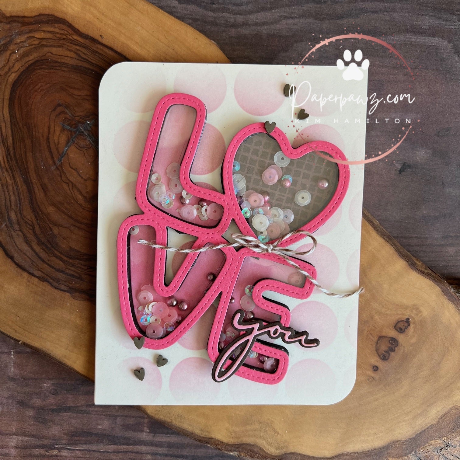 Pretty Pink Posh Love Word Shaker Dies pretty pink