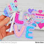 Pretty Pink Posh Love Word Shaker Dies shaker