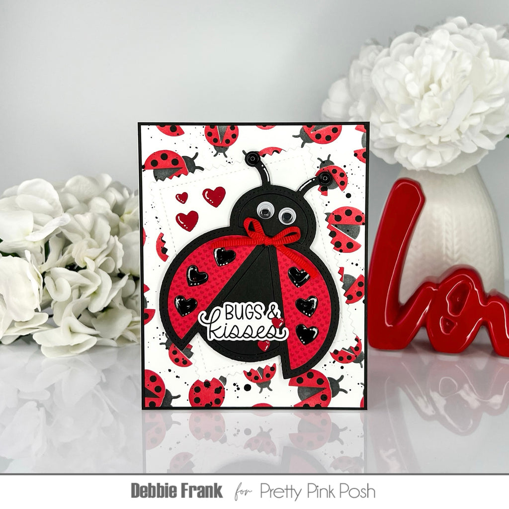 Pretty Pink Posh Lovely Ladybugs Clear Stamp and Die Set hearts and ladybugs | color-code:ALT01