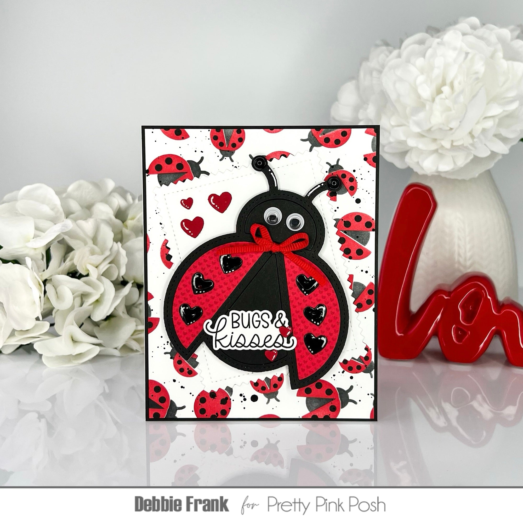 Pretty Pink Posh Lovely Ladybugs Clear Stamp and Die Set hearts and ladybugs | color-code:ALT01