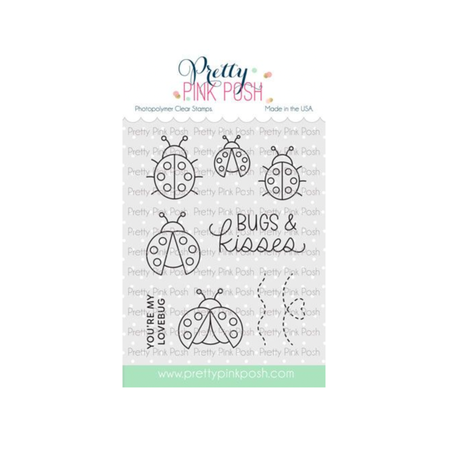 Pretty Pink Posh Lovely Ladybugs Clear Stamp and Die Set image 1