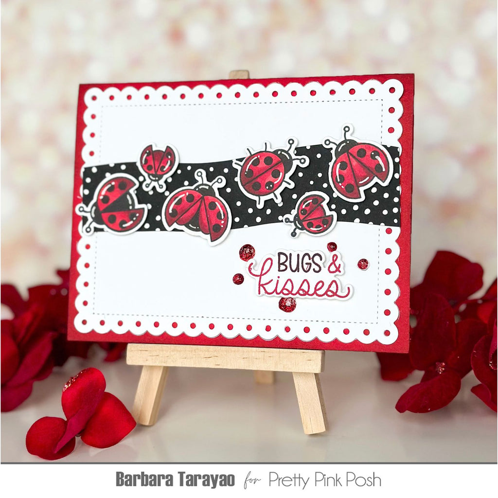 Pretty Pink Posh Lovely Ladybugs Clear Stamp and Die Set kisses