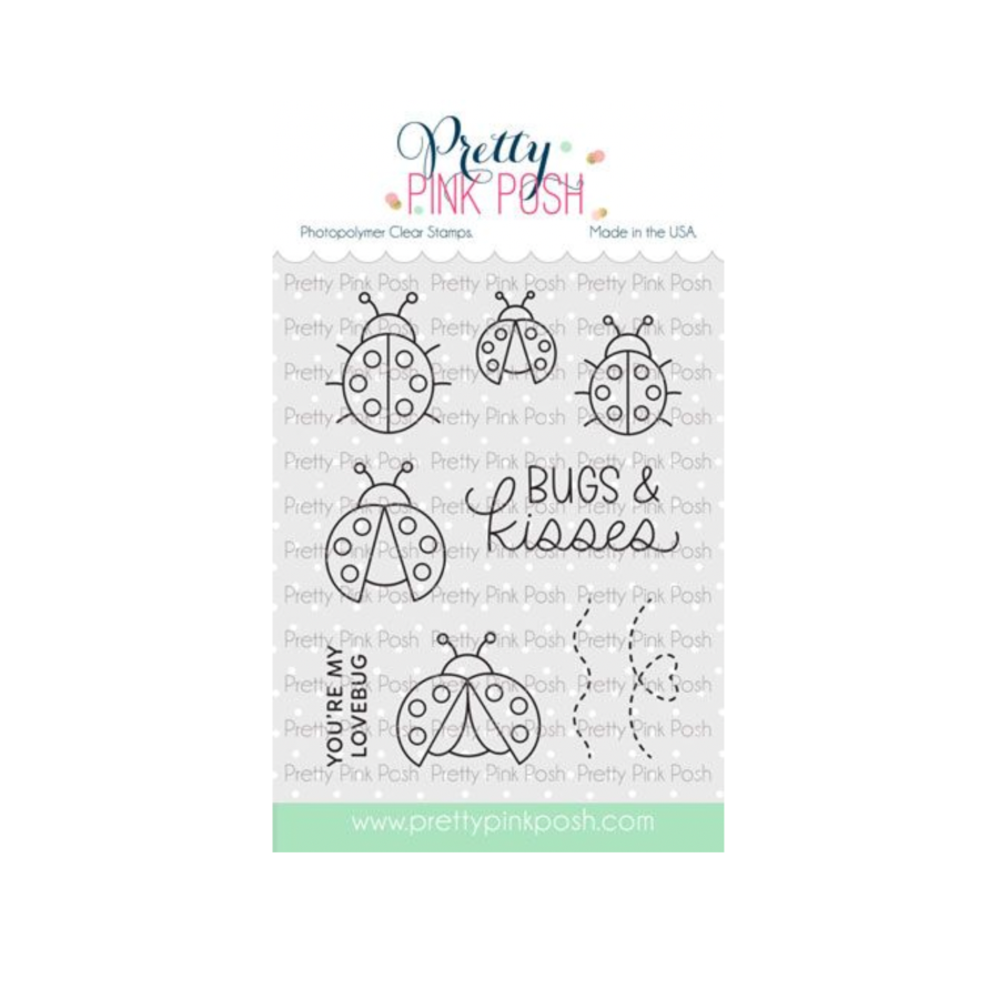 Pretty Pink Posh Lovely Ladybugs Clear Stamps