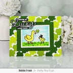 Pretty Pink Posh Lucky Animals Clear Stamp and Die Set shamrocks