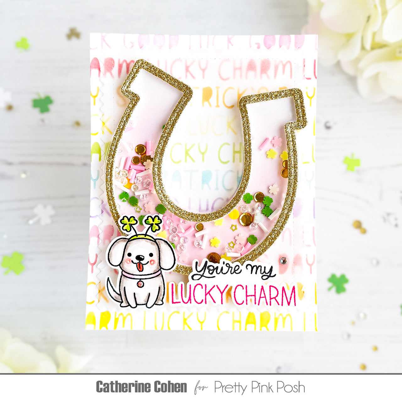 Pretty Pink Posh Lucky Animals Clear Stamps shaker
